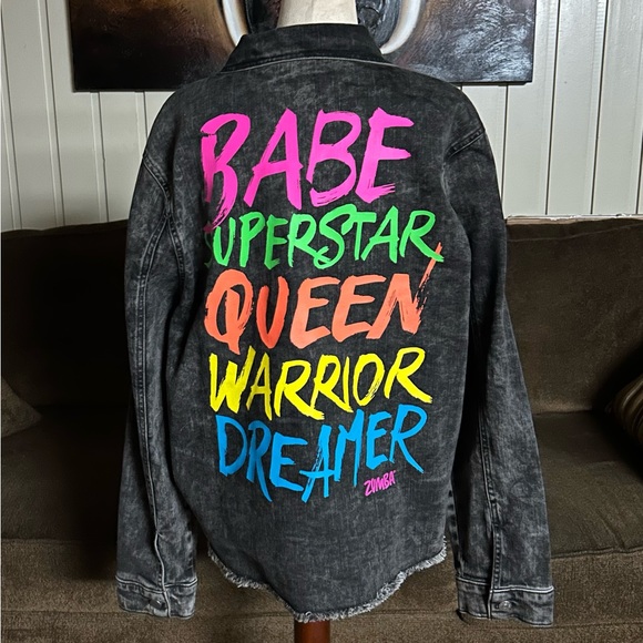 Zumba~ Dreamer Active Black Denim Size X-Large - Picture 4 of 16